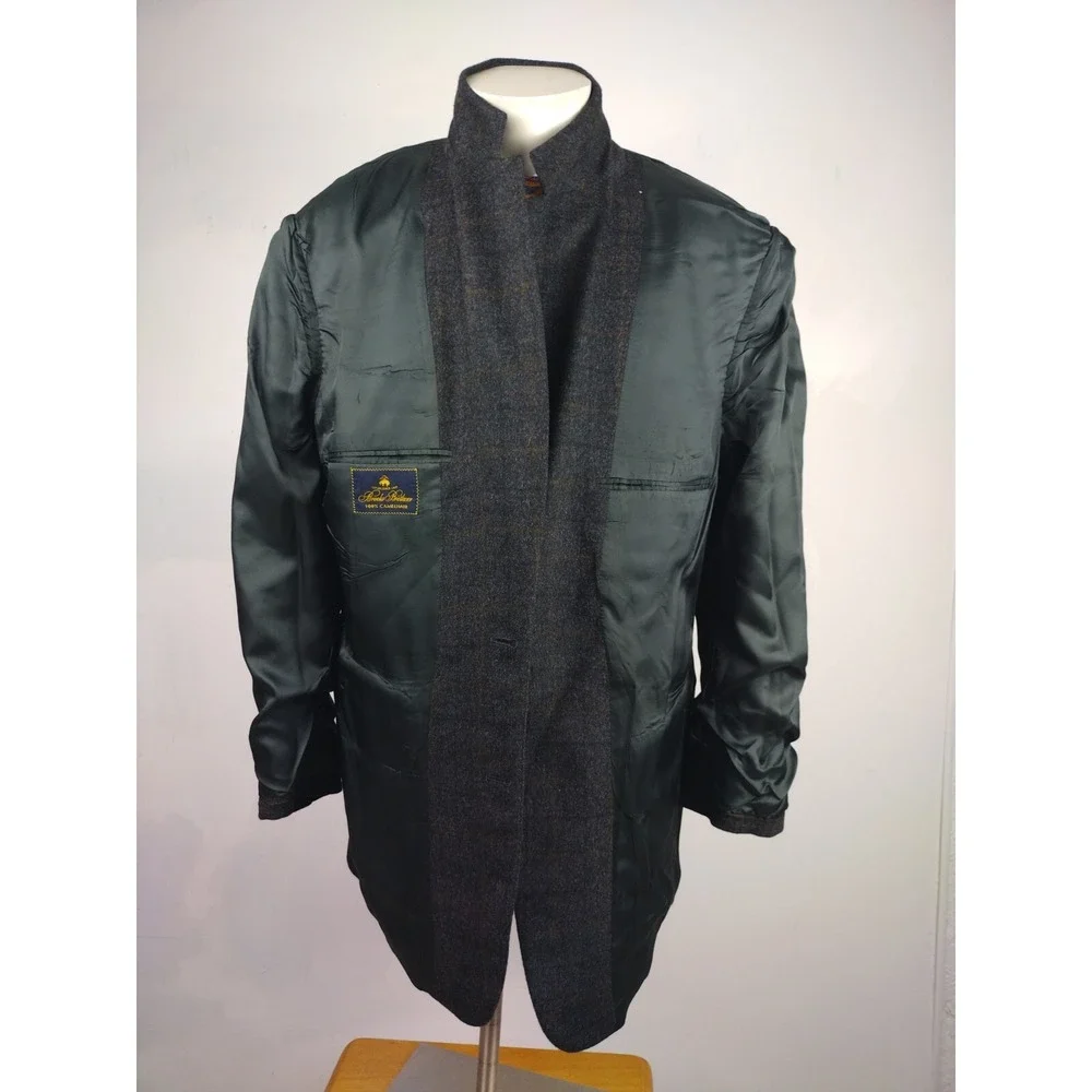 Brooks Brothers Men Sport Coat 42 Windowpane 2 Button Camel Hair Blazer Jacket - Picture 6 of 16